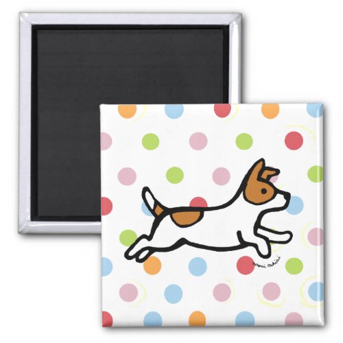 Jack Russell Terrier Running Magnet