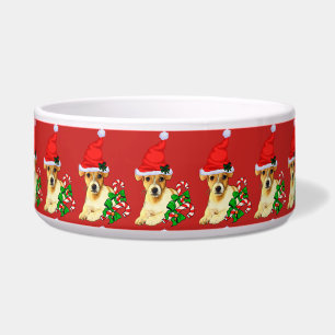 Jack Russell Terrier Santa Christmas Bowl