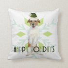 jack russell christmas pillow