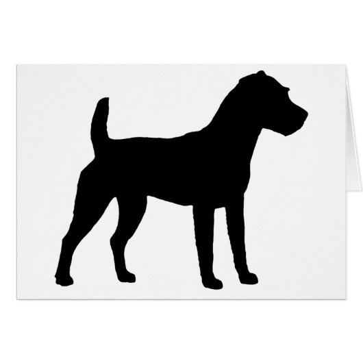 Jack Russell Terrier Silhouette Cards (Front Horizontal)