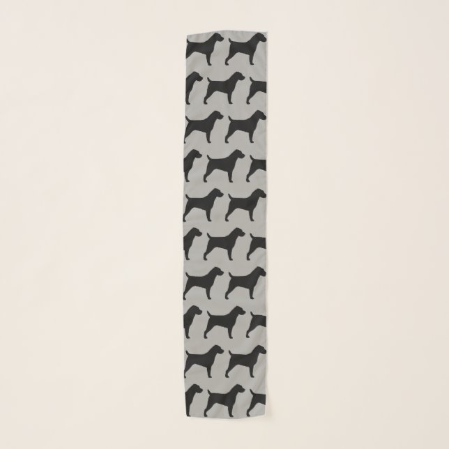 Jack Russell Terrier Silhouettes Pattern Scarf (Front)