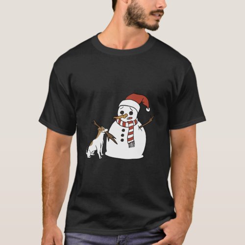 Jack Russell Terrier Snowman Funny Dog Christmas G T_Shirt