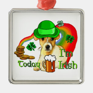 Jack Russell Terrier St Patricks Metal Ornament