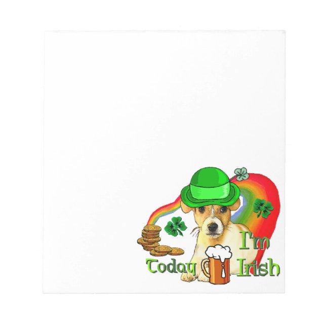 Jack Russell Terrier St Patricks Notepad (Front)