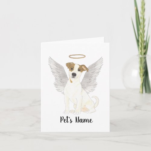 Jack Russell Terrier Sympathy Memorial Card
