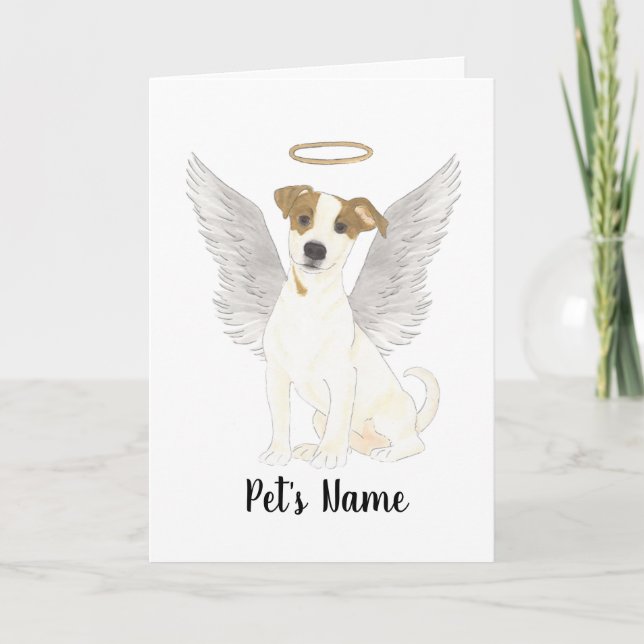 Jack Russell Terrier Sympathy Memorial Card (Front)