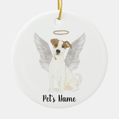 Jack Russell Terrier Sympathy Memorial Ceramic Ornament