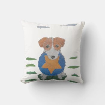 Jack Russell Terrier Throw Pillow by BlessHue at Zazzle
