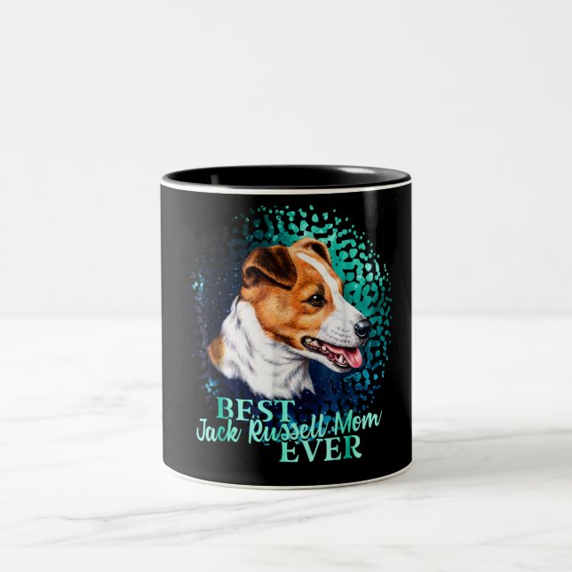 Jack Russell Terrier Two-Tone Coffee Mug (Center)