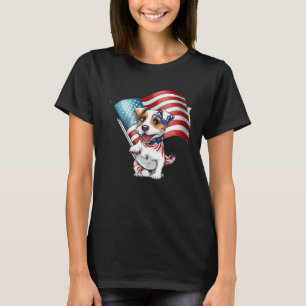 Jack Russell Terrier USA Flag T-Shirt