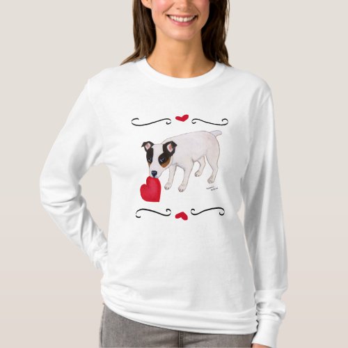 Jack Russell Terrier Valentine Heart Shirt