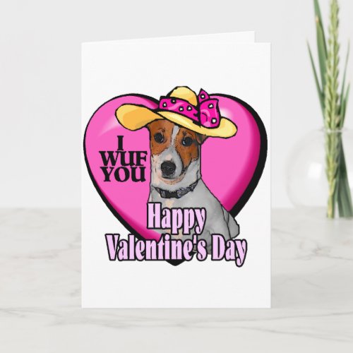 Jack Russell Terrier Valentines Holiday Card