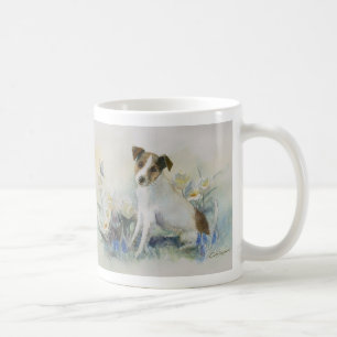 Jack Russell Terrier Watercolor Dog Painting Coffee Mug