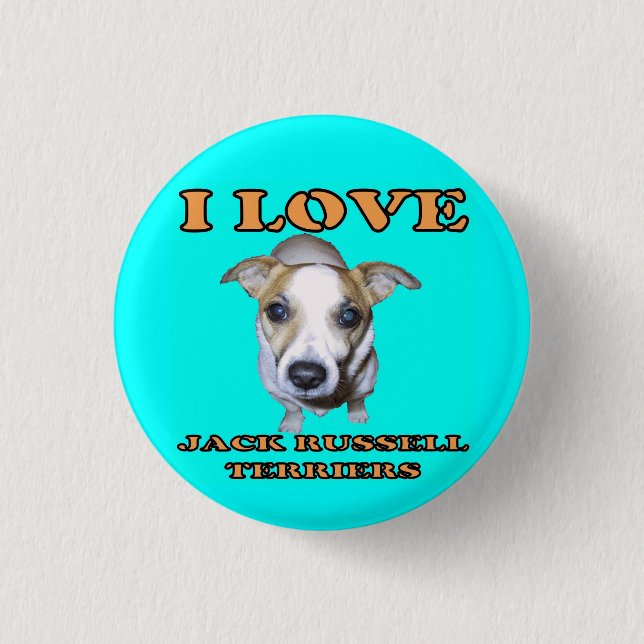 Jack Russell Terriers Button. Pinback Button (Front)