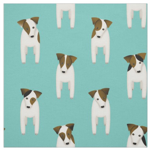 Jack Russell Terriers cute dogs pattern Fabric