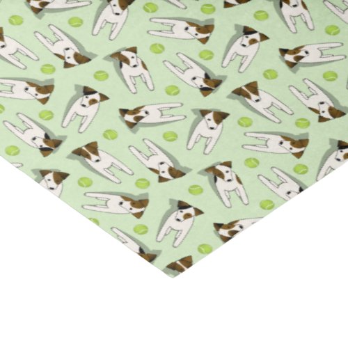 Jack Russell Terriers dog pattern mint Tissue Paper