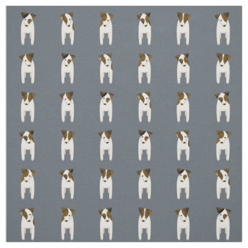 Jack Russell Terriers simple slate or any color Fabric