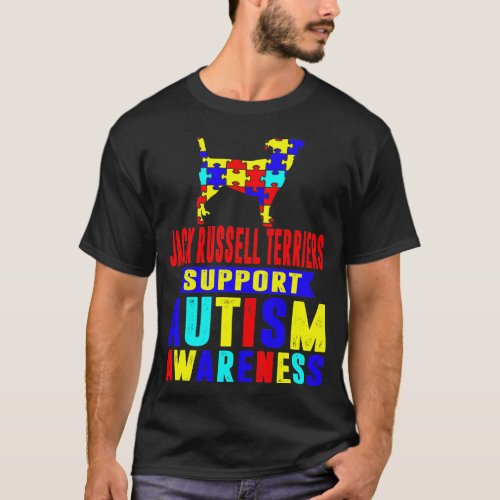 Jack Russell Terriers Support Autism Awareness T_Shirt