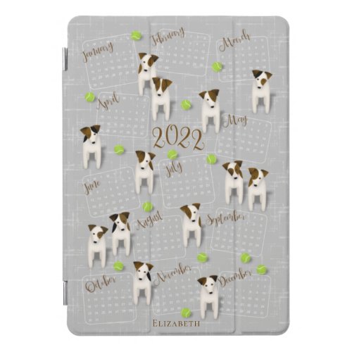 Jack Russell Terriers w tennis balls 2022 calendar iPad Pro Cover