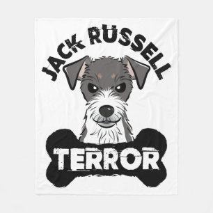 Jack Russell Terror Funny Parsons Terrier Dog Fleece Blanket