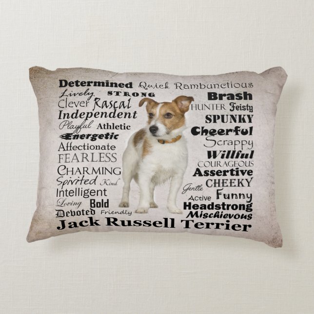 Jack Russell Traits Pillow (Back)