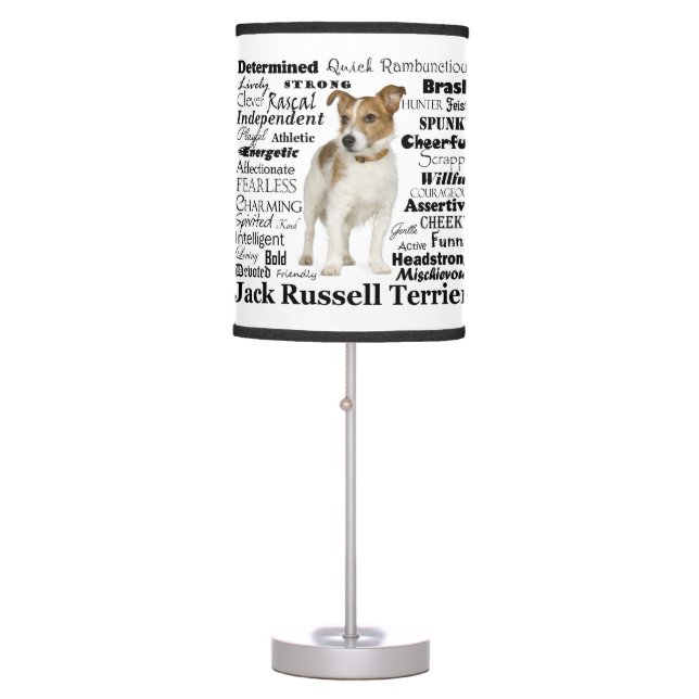 Jack Russell Traits Table Lamp (Front)