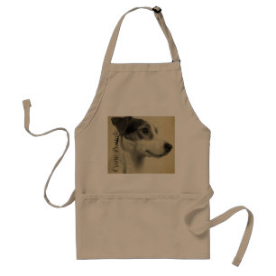 Jack Russell Vintage Postcard Adult Apron