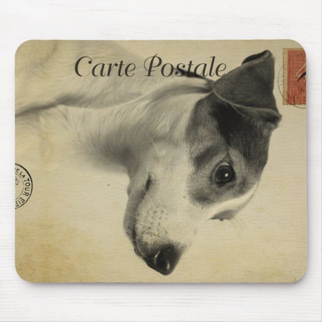 Jack Russell Vintage Postcard Mouse Pad (Front)