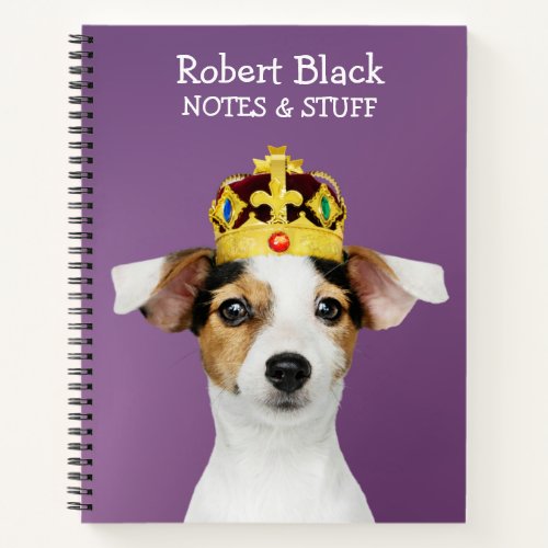 Jack Russell wearing a crown Notebook