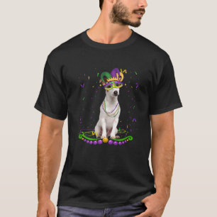 Jack Russell Wearing Carnival Mask Mardi Gras Dogs T-Shirt