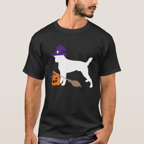 Jack Russell Witch Hat Halloween Dog Costume T_Shirt