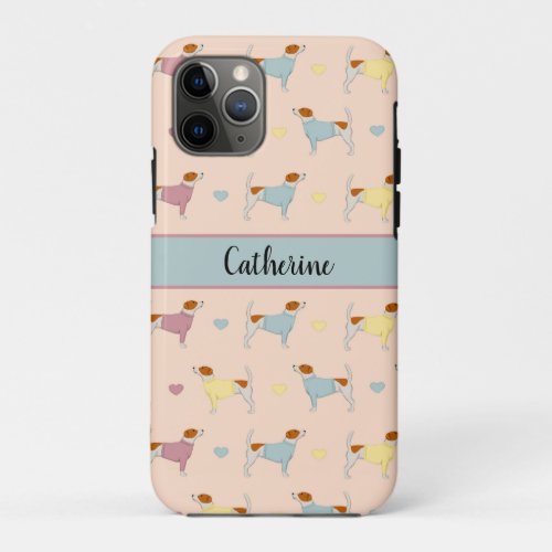 Jack Russells and Hearts _ Pink iPhone 11 Pro Case