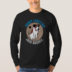 Jack Russells Terrier cute dog dad vintage dog dad T-Shirt