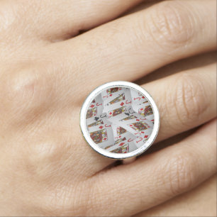 "Jack’s Wild: A Scatter of Poker Cards" Ring