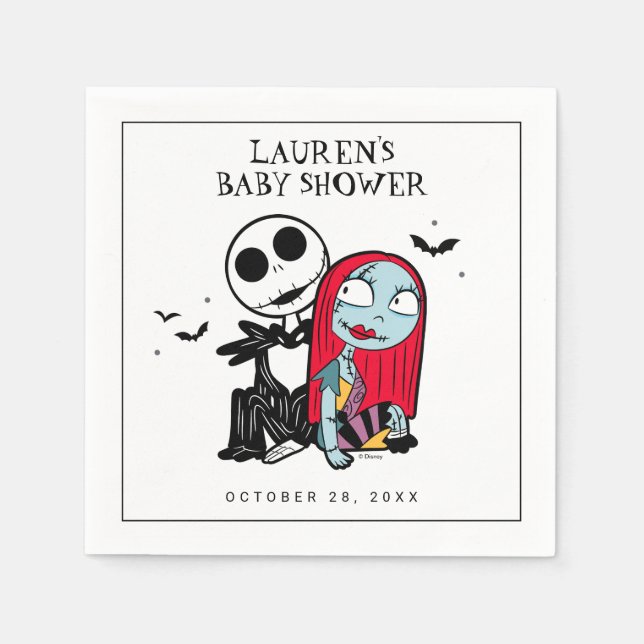 Jack & Sally Baby Shower Napkins (Front)