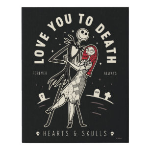 Jack & Sally - Love You To Death, Forever, Always Faux Canvas Print