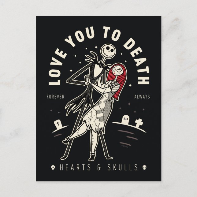 Jack & Sally - Love You To Death, Forever, Always Postcard (Front)
