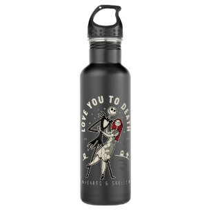 Jack & Sally - Love You To Death, Forever, Always Stainless Steel Water Bottle