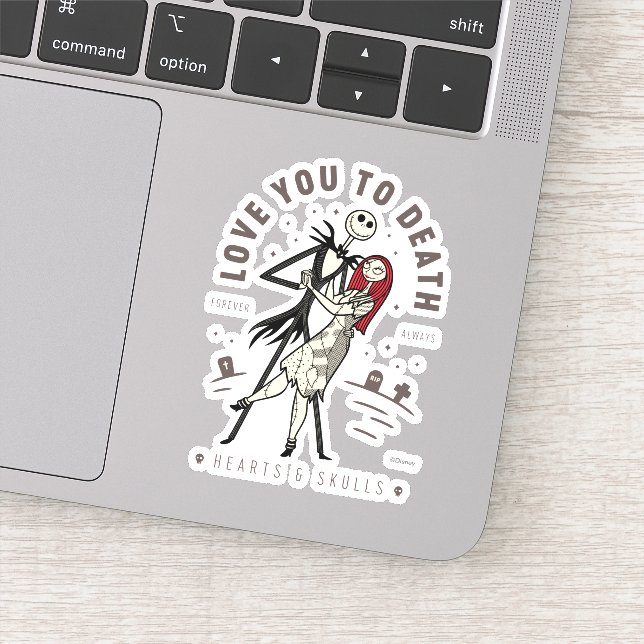 Jack & Sally - Love You To Death, Forever, Always Sticker (Detail)