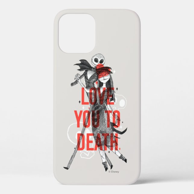Jack & Sally - Love You To Death Typography Case-Mate iPhone Case (Back)