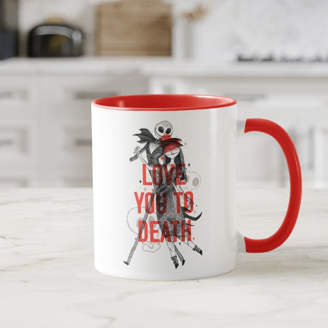 Jack & Sally - Love You To Death Typography Mug (Creator Uploaded)