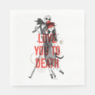 Jack & Sally - Love You To Death Typography Napkins