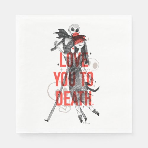 Jack  Sally _ Love You To Death Typography Napkins