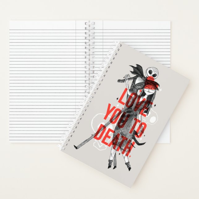 Jack & Sally - Love You To Death Typography Notebook (Inside)