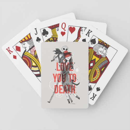 Jack  Sally _ Love You To Death Typography Poker Cards