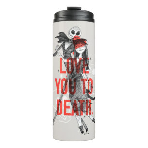 Jack & Sally - Love You To Death Typography Thermal Tumbler