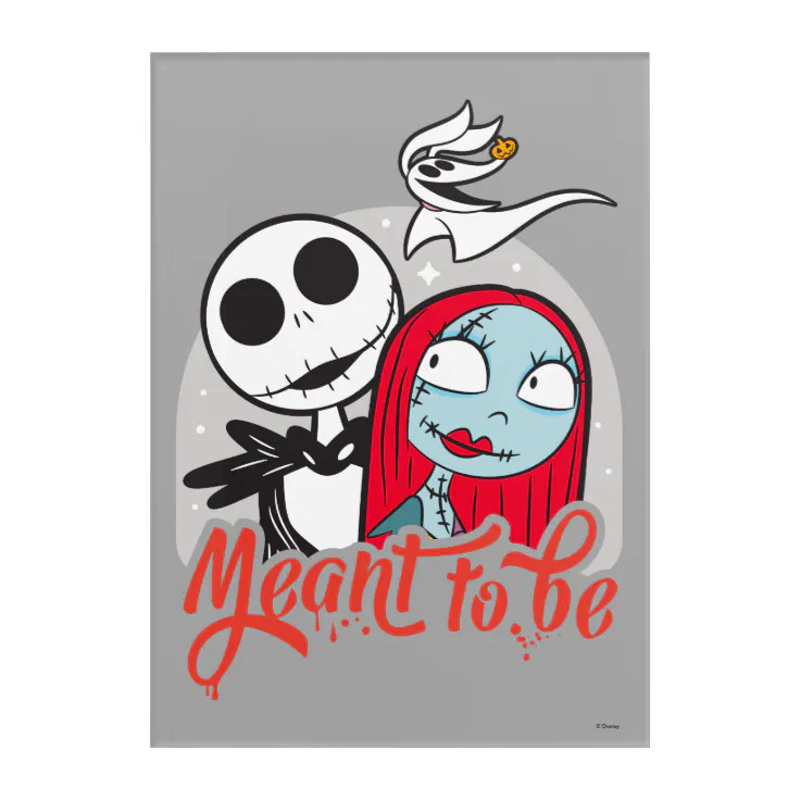 Jack & Sally | Meant to Be Acrylic Print | Zazzle