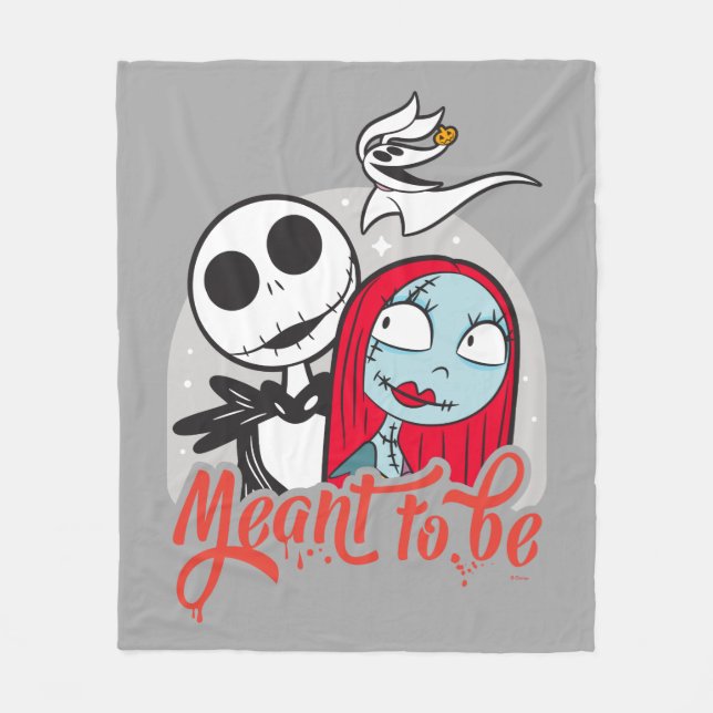 Jack & Sally | Meant to Be Fleece Blanket (Front)