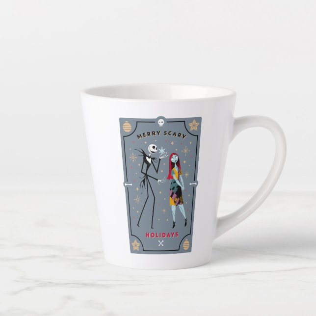 Jack & Sally | Merry Scary Holidays Latte Mug (Right)