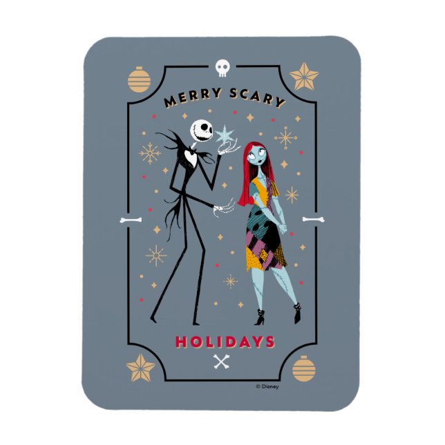 Jack & Sally | Merry Scary Holidays Magnet (Vertical)